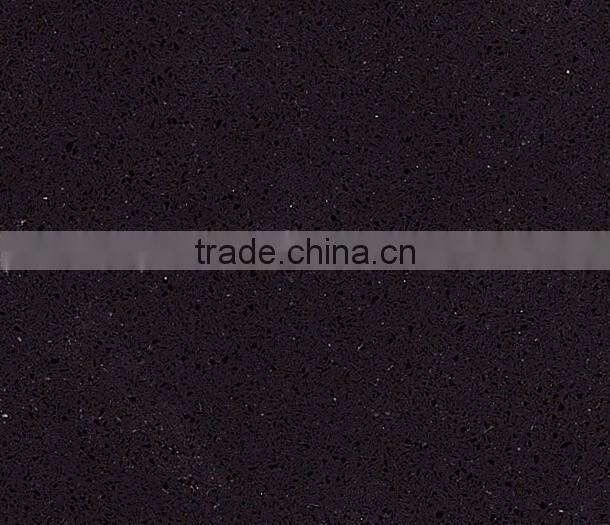 Artificial black quartz stone countertop