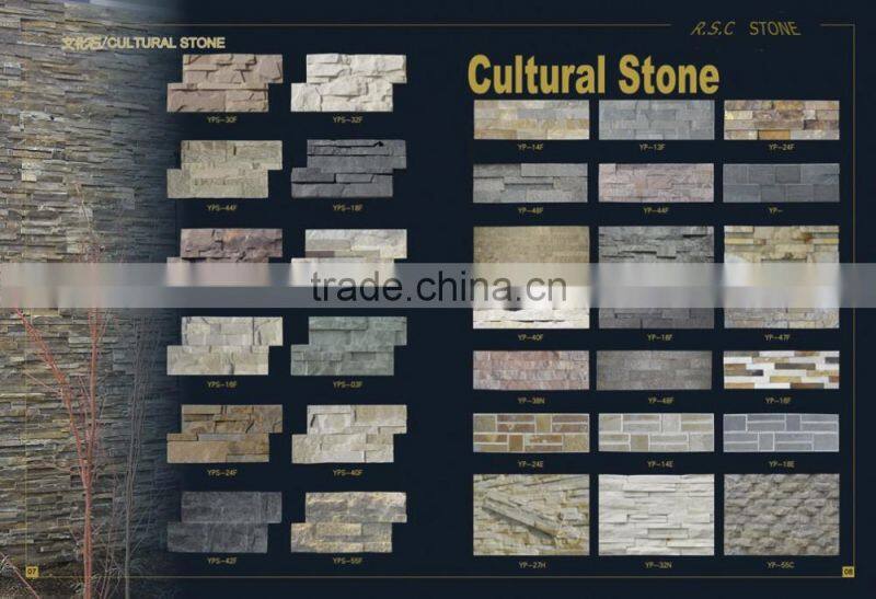 Natural slate cultural stone for exterior wall cladding