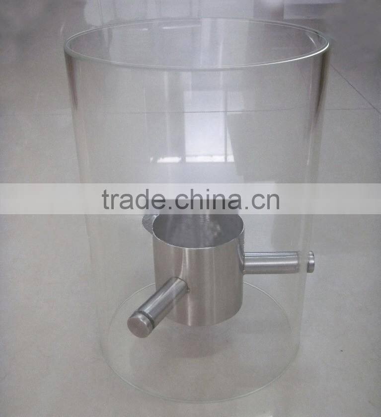 free standing round glass bio ethanol fireplace