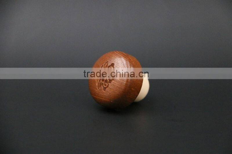 Custom wooden top with synthestic cork wood cork stopper