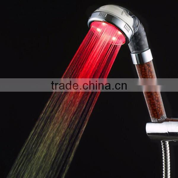 Cheap LED Negative Ion Mini Shower Head, Colorful Changing Spa Electric Shower Head, Tourmaline Anion Healthy Handy Shower Head