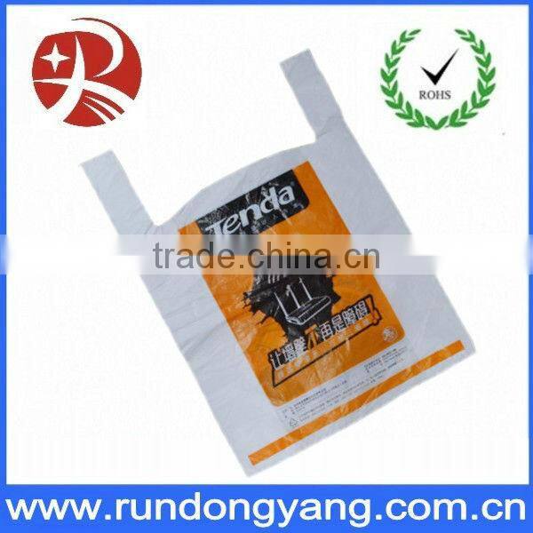 full colour printed plastic t shirt bags for wholesale