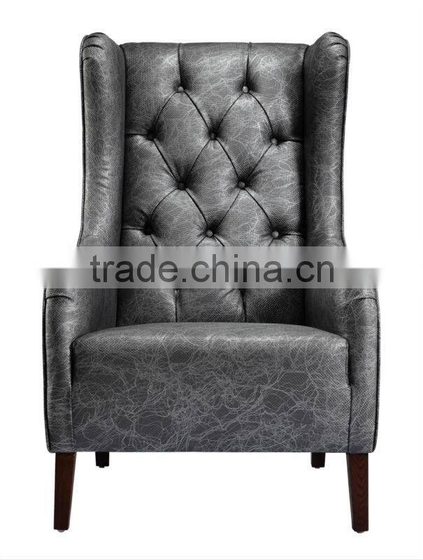 European style leather lazy leisure sofa chair