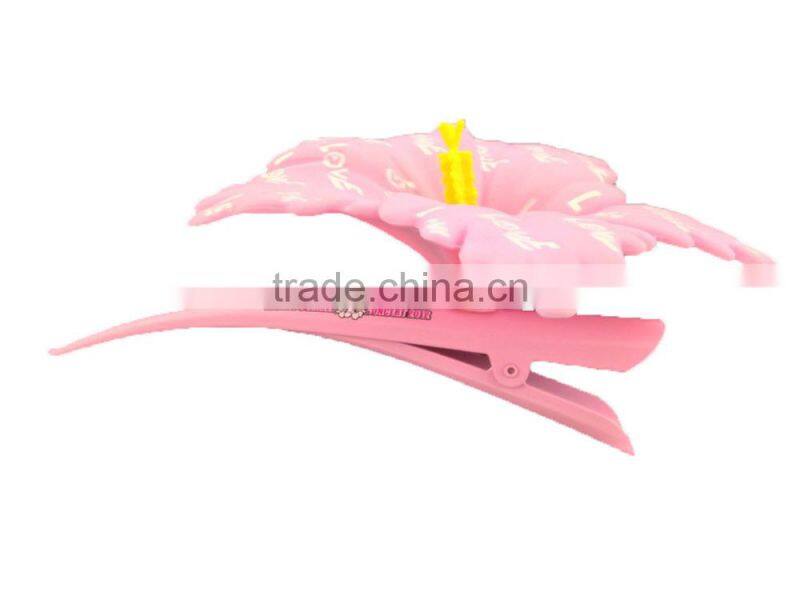 Promotional Gifts Hair Clip /hairgrip /Barrette Vocal Concert or Party Using Pretty Beautiful Forever Love Silicone Flower