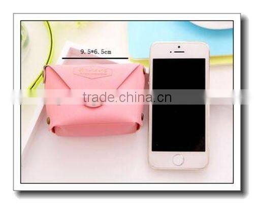candy color leather coin wallet,pu wallet,silicone wallet