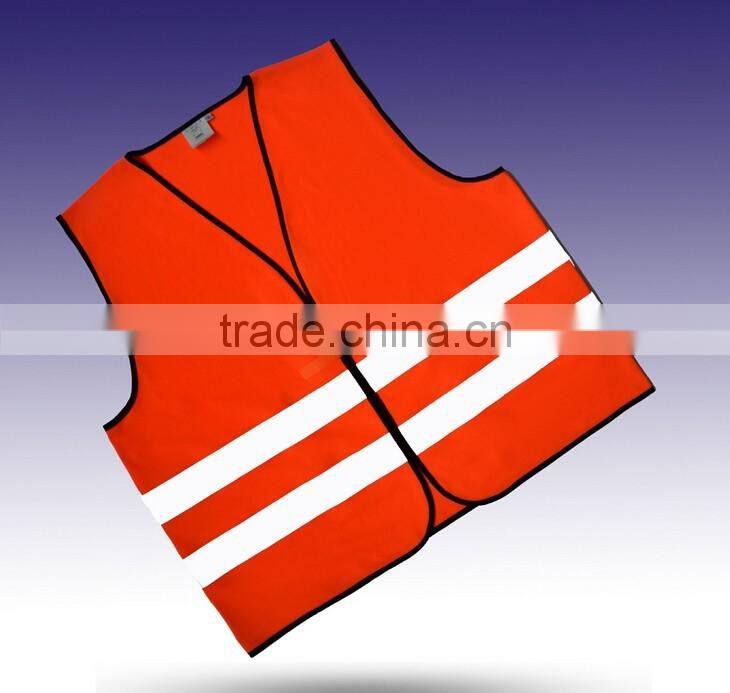 Cheap high visible road safety GREEN /ORANGE reflective vest PASSED EN 2047
