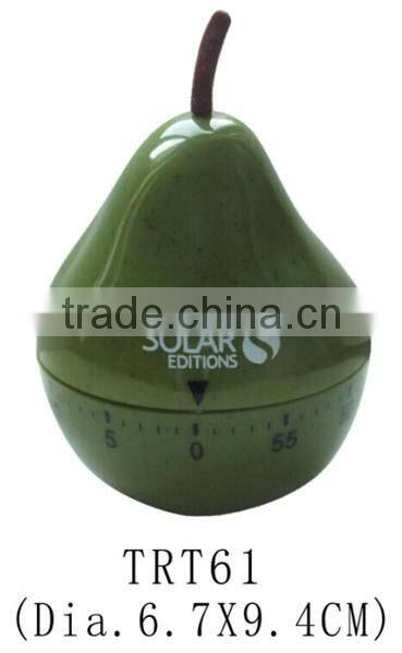 Plastic Pear Shape Mechanical Countdown Kitchen Timer