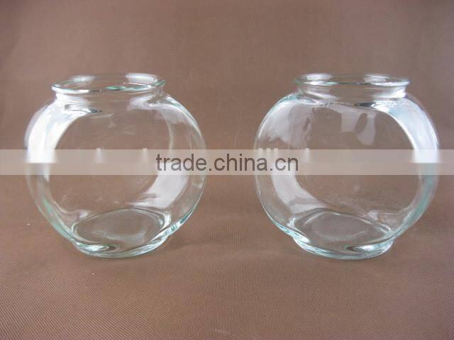ball-shape glass vase , Mini Clear Glass fish bowl