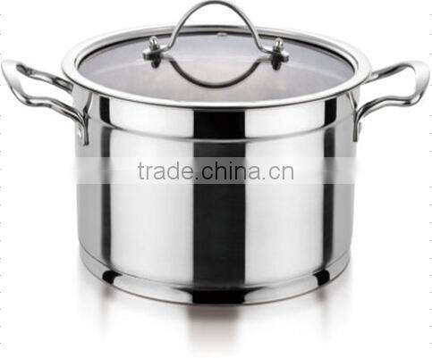 High quality stainless steel stock pot with mirror polish