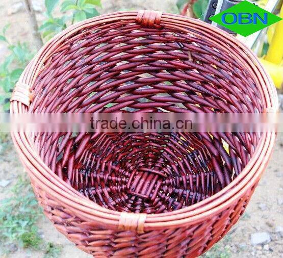 Willow bicycle basket removable decorative wicker bike basket