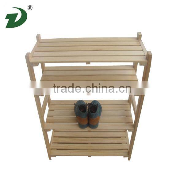 2015 New Design Knocked Down wooden shoe rack