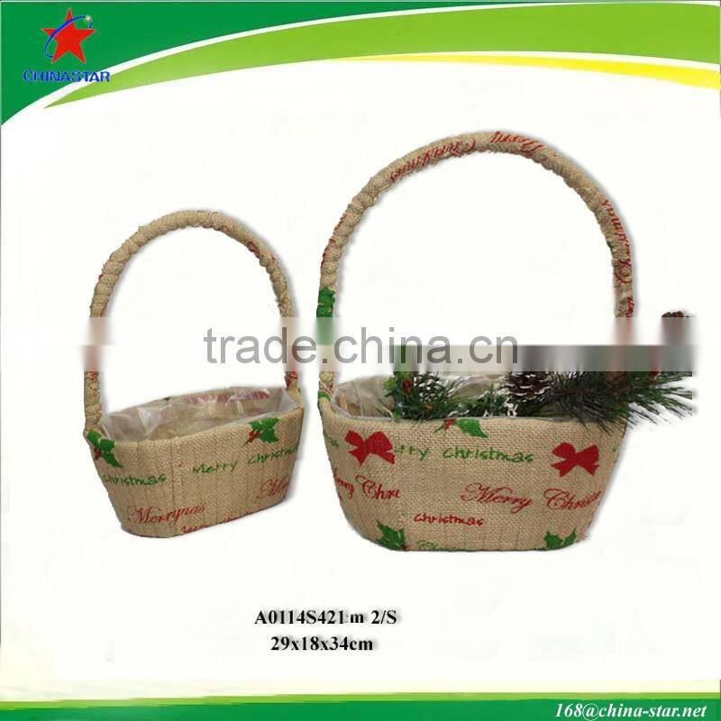 jute candy basket for christmas