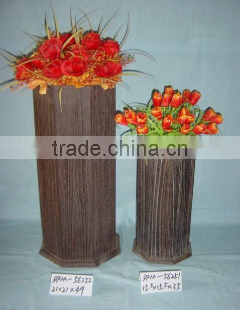 antique decorative wooden vase