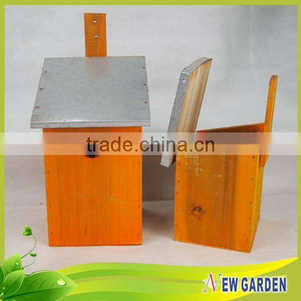 Good Services Cheap Square Orange Wooden Plant Pot Cover