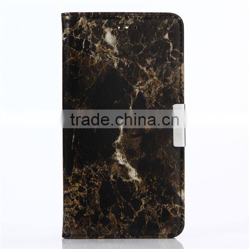 Noble design high quality marble PU card bumper/pocket cell phone case for HTC