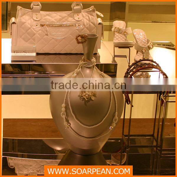 Modern Fiberglass Vase with Big Bottleneck for Jewelry Display