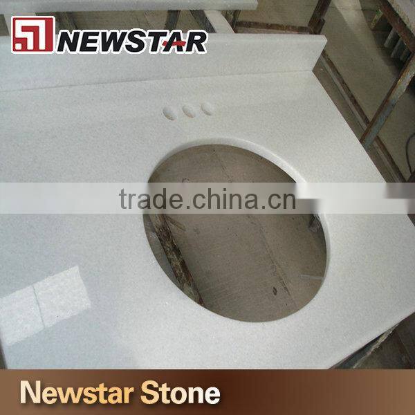 Newstar Crystal White Marble Vanity Top Single Sink Marble Bathroom Marble Solid Surface Counter Top
