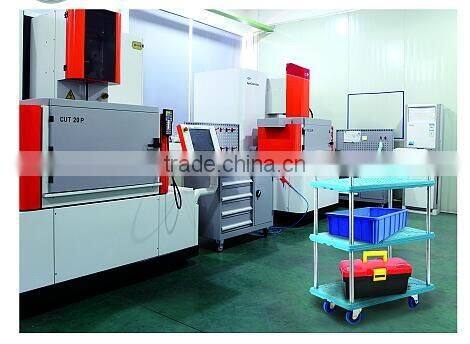 Professional Plastic Supermarket Trolley with mute wheels