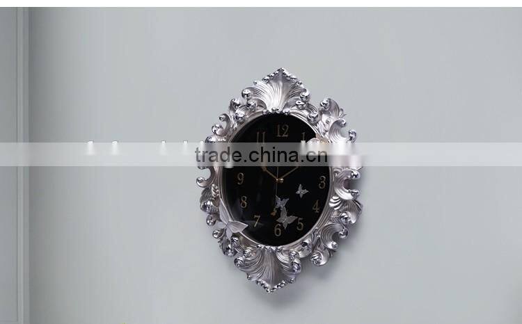 M0019 Momoda Living room Creative fancy elegant 3D flower wall clock Quiet quartz home decoration gold silver art wall clock