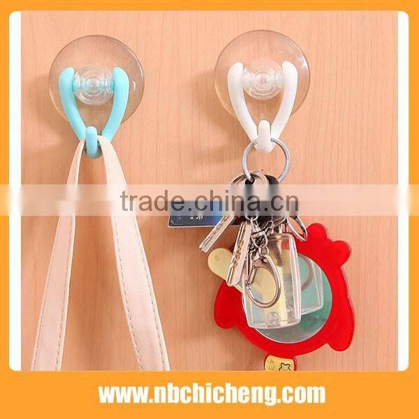 2016 cute wall hooks plastic bath hanging unique single holder