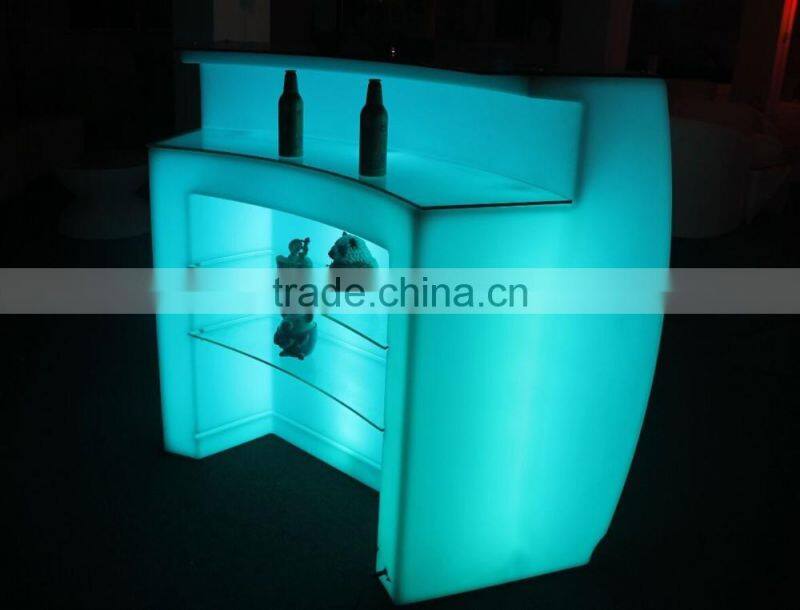 Outdoor Weatherproof Rechargeable Glowing Color LED bar furniture
