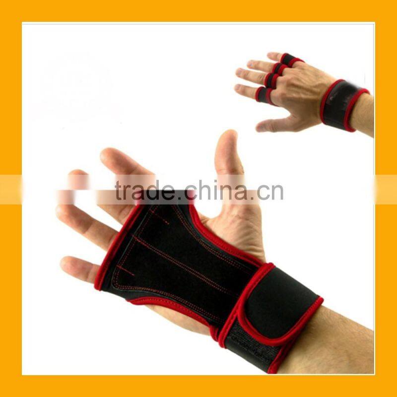 Full Palm Protection Neoprene Grips With Slicone Dots Power Lifting Weight Grips