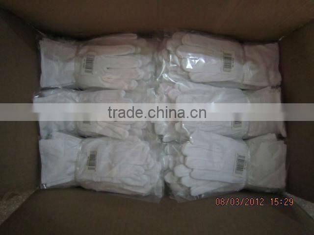 DDSAFETY Hot Sale 100% Bleach Cotton Interlock Gloves With A Plastic Buckle