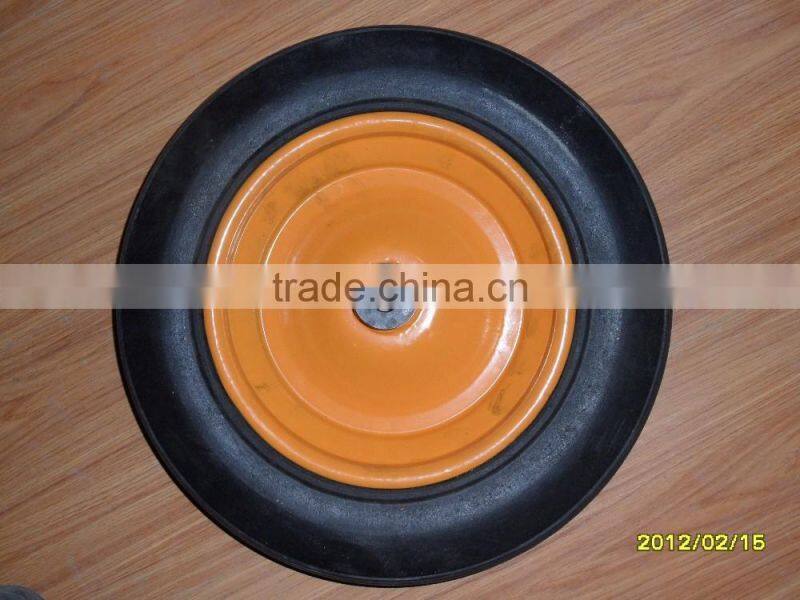 flat free wheel PU foam wheel/solid wheel 3.50-7