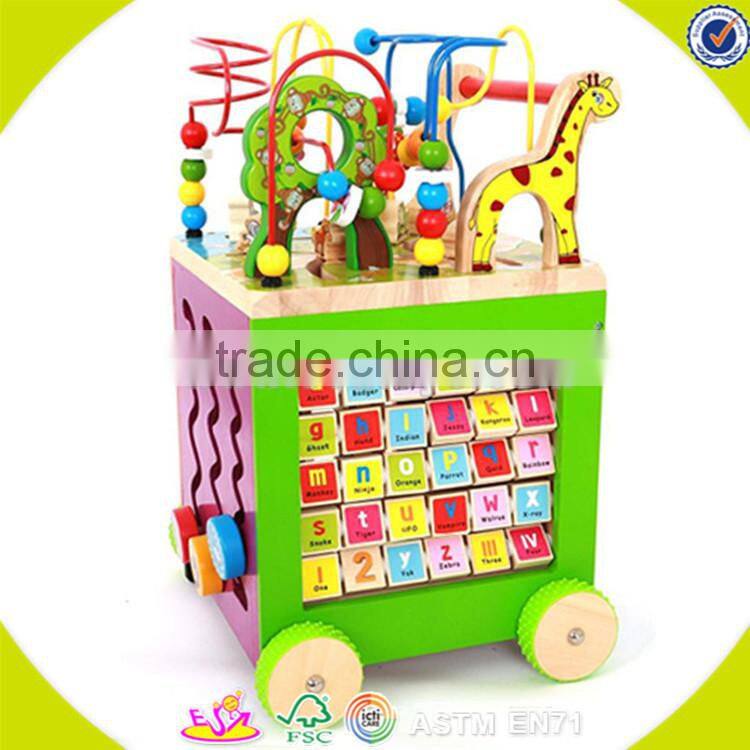Wholesale wooden multifunction baby walkers best gift kids wooden stroller baby Walker educational wooden baby walker W16E040