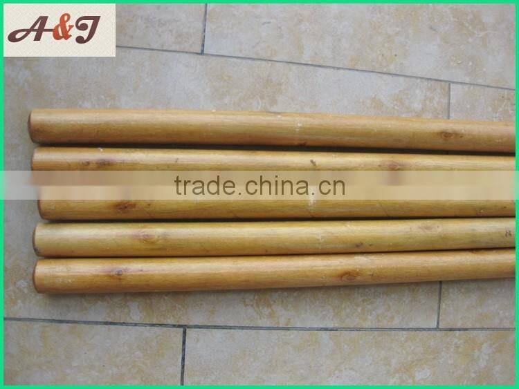 varnished wooden spade handle