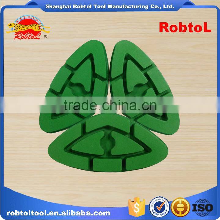 95mm 5# diamond floor polishing pads triangle velcro grinding grinder renew renovation marble granite concrete terrazzo