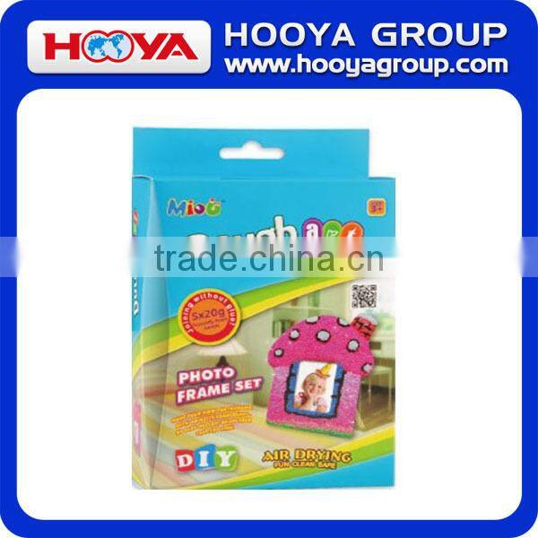 DIY educational dough art foam beads play mushroom shape photo frame set