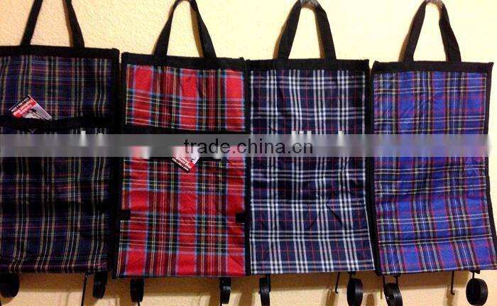 FOLDING SHOPPING BAG CART with WHEELS Nylon