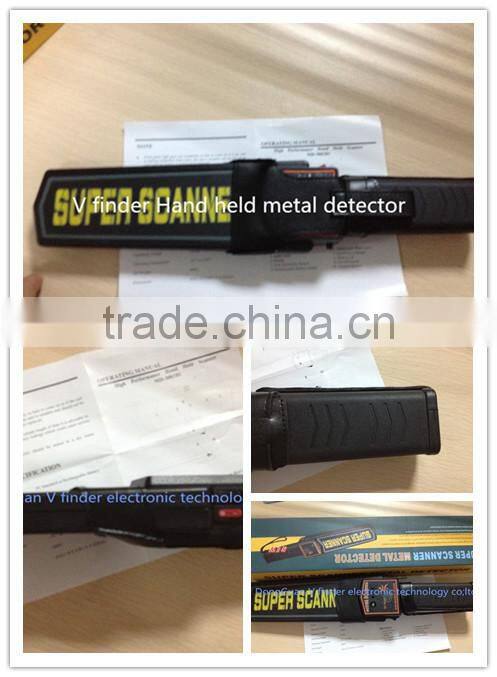 Super Body Scanner Hand Held Metal Detectors / superwand handy detectors with led lights