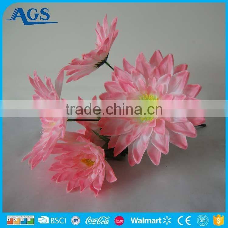 Beautiful styles bright yellow fake flower for home decoration