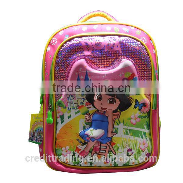 2015 new designs Kids Cartoon Picture of School Bag