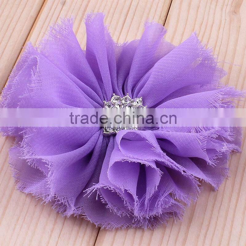 handmade shabby chiffon flower clip for kids hair accessories