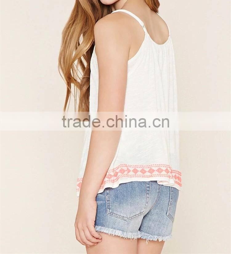 Girls Slub Knit Cami Children Clothing HST8057