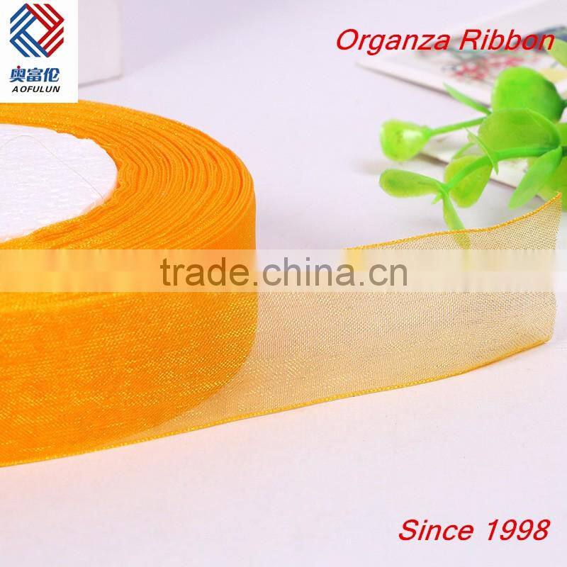 Solid color High Quality Organza Ribbon