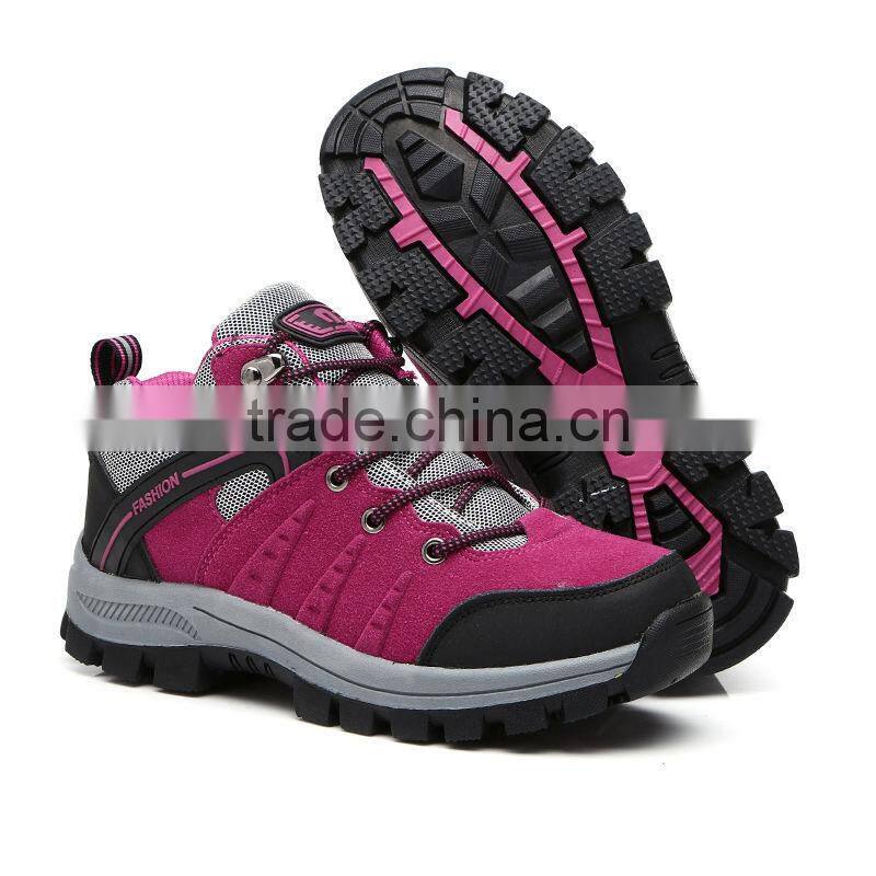 Lovers outdoor middle hiking traveling climbing Shoes boots for pedestrianism or sport can with villi or not
