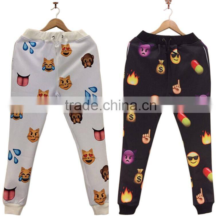New arrival fashion design print dog latest wholesale printed men emoji jogger pants
