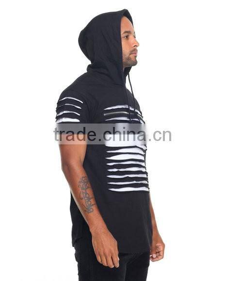 Hot sale China factory direct supply print pattern chest zipper pullover hoodie with adjustable drawstring accent Hood