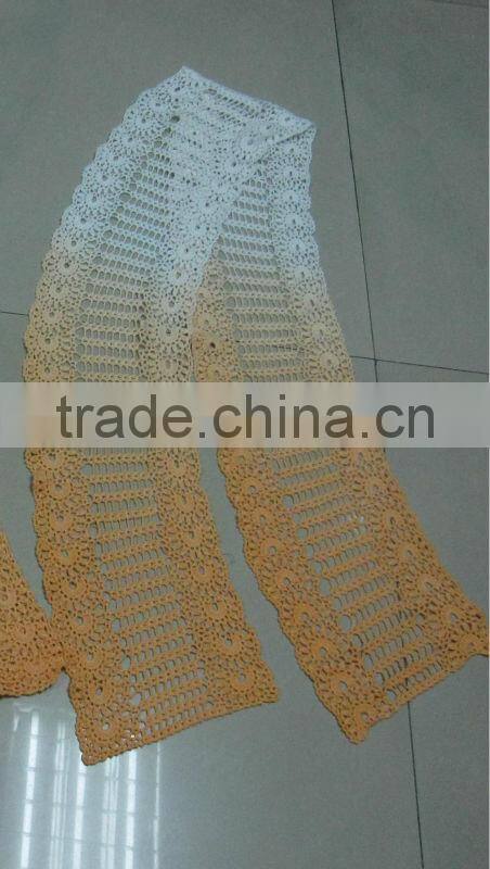 ombre crochet cotton scarf