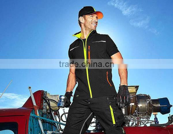 Men winter breathable windstopper softshell vest oem service