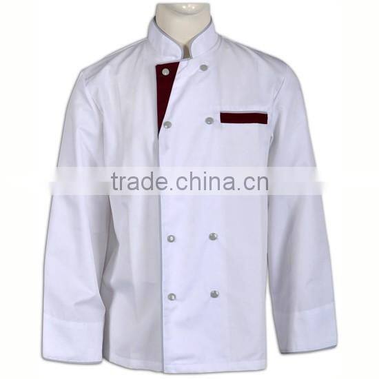 WRAP audited factories restaurant staff uniforms fitted executive chef coats for men