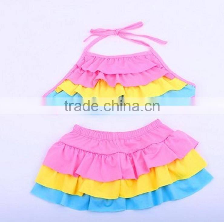 Fashion Sweet Two Piece Kids Bikini Swimwear muslim swimwear fashion swimwear