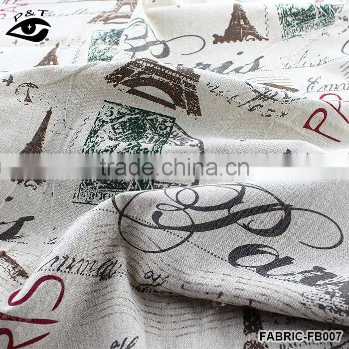 Fashion design linen cotton fabric for bed sheet bolster cushion for leaning on table cloth
