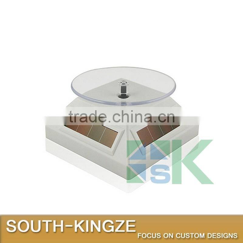Skid Proof Acrylic Plate Rotating Black,Silver,Gold Chrome Sunshine Power Display Case
