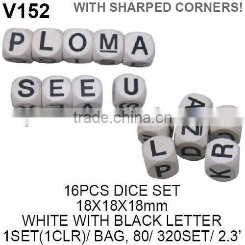 12PCS COLOR WOODEN DICE