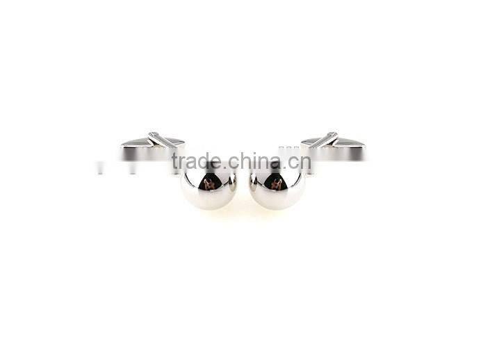 2 pcs Men Stainless Steel Round Fashion Cufflinks
